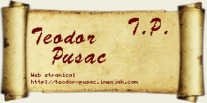 Teodor Pušac vizit kartica